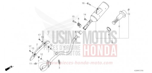 SILENCIEUX D'ECHAPPEMENT CRF125FS de 2025